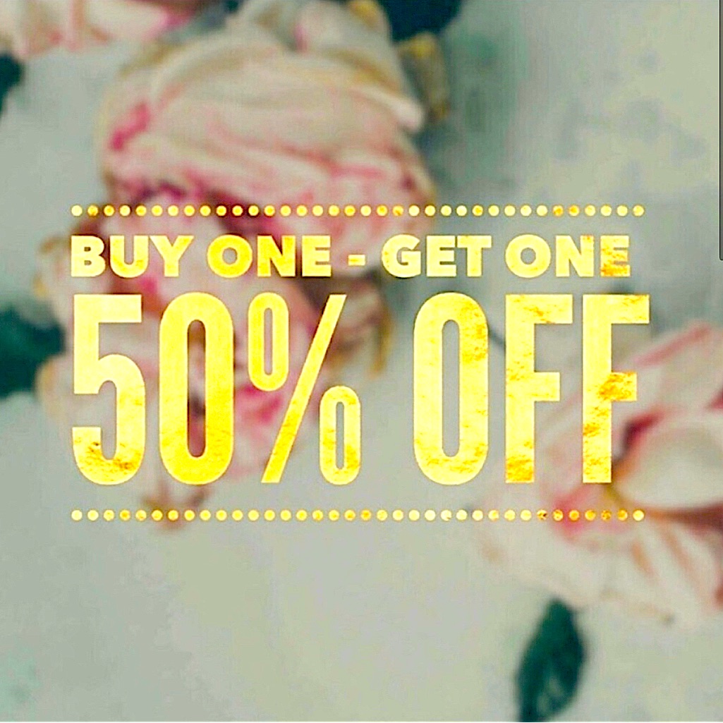 Bogo 50% Off Everything